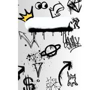 A4 Graffiti Notebook - Square Grid, 72 Pages, Creative Cover for Maths, Drawing & Planning