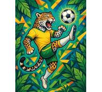 A4 Graph Notebook - Soccer/Football Fans - Brazil Edition: Onça 7 - Large Squared Grid Journal for School, Writing, Notes and Daily Use: A4 Squared ... for Students, Math, Sketching and Planning