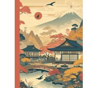 A4 Japanese Ukiyo-e design Notebook College Ruled: Autumn in Japan