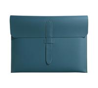 A4 Leather Document Bag,Interview File Folder, Paper Organiser Storage,Business Office For(Color1)