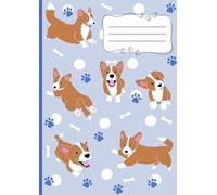A4 Lined Exercise Book with Cute Corgi Puppy Blue Design: 96 Page | 8mm Feint Ruled | A4 Exercise Book | Composition Notebook | Cute Journal | Perfect ... Teachers, Professionals or Creatives
