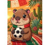 A4 Lined Notebook - Soccer/Football Fans - Mexico Edition: Capybara - Large Ruled Journal for School, Writing, Notes and Daily Use: Large A4 Ruled ... Journaling, Note-Taking, and Daily Writing