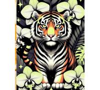 A4 Lined Notebook - Tiger with Powerful Gaze Neon Cover - Large Ruled Journal for School, Writing, Notes and Daily Use: A4 Ruled Notebook with Smooth ... Journaling, Note-Taking and Daily Writing
