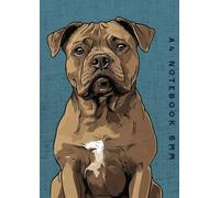 A4 Notebook 6mm: American Pit Bull Terrier Dog Lined Exercise Book
