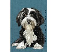 A4 Notebook 6mm: Bearded Collie Dog Lined Exercise Book