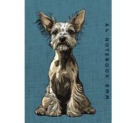 A4 Notebook 6mm: Chinese Crested Dog Lined Exercise Book