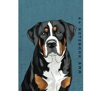 A4 Notebook 6mm: Greater Swiss Mountain Dog Lined Exercise Book