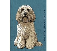 A4 Notebook 6mm: Tibetan Terrier Dog Lined Exercise Book