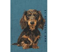A4 Notebook 8mm: Black and Tan Long Haired Dachshund Dog