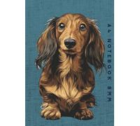 A4 Notebook 8mm: Brown and Tan Long Haired Dachshund Dog