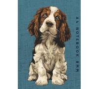A4 Notebook 8mm: Brown and White Cocker Spaniel Dog Lined Exercise Book