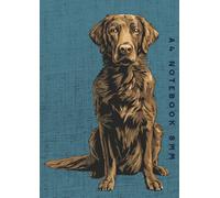 A4 Notebook 8mm: Brown Flat Coated Retriever Dog