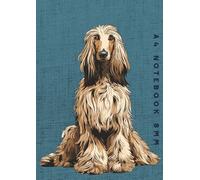 A4 Notebook 8mm: Cream Afghan Hound Dog