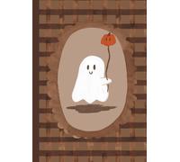 A4 Notebook w Ghost and Pumpkin Balloon | N. Jacobs Designs