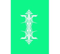 A4 Pin Stripes - Notebook: lined paper 106 pages - White on Mint Green