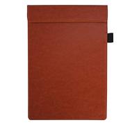 A4 Portablocchi PU Organizer Cartella Portadocumenti con Pinza per Organizzare Fogli e Documenti per Menu Ufficio e Scuola, Marrone