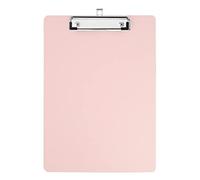 A4 Portablocco plastica, Portablocchi in Plastica con Pinza, Con ganci retrattili, per impiegati, studenti, insegnanti (31,5 cm x 22,5 cm) - Rosa chiaro