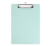 A4 Portablocco plastica, Portablocchi in Plastica con Pinza, Con ganci retrattili, per impiegati, studenti, insegnanti (31,5 cm x 22,5 cm) - Verde chiaro