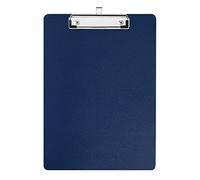 A4 Portablocco plastica, Portablocchi in Plastica con Pinza, Con ganci retrattili, per impiegati, studenti, insegnanti (31,5 cm x 22,5 cm) - Blu scuro