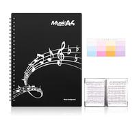 A4 Raccoglitore Porta Spartiti Musicali, Impermeabile Cartelle Portaspartiti per Fogli, con 30 Pagine / 60 Tasche, clef Scrivibile Borsa porta Documenti Musicale Per Suonatori di Strumenti