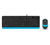 A4 Tech F1010 Q USB Turco FN-Multimedia Tastier Ottico 1600DPI Nero/Blu Mouse Set