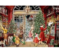 A4-Wand-Adventskalender - Nostalgischer Weihnachtsladen