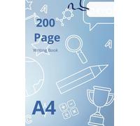 A4 Writing Book 32 lines per page, 200 Pages, Note taking Book/School Book: A4 Writing Book