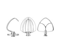A44F - Accessori In Acciaio Inossidabile, Compatibili Con Kitchenaid, Robot Da Cucina Con Testa Inclinabile Da 4,5-5 Litri, Include Frusta A 6 Fili, Frusta Piatta, Gancio For Impastare
