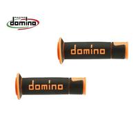 Domino Manopole A450 Street Racing Forate Moto e Scooter Stradali Nero/Arancione