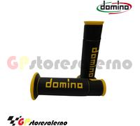 A45041C4740B7-0 COPPIA MANOPOLE DOMINO RACING NERO-GIALLO DINLI
