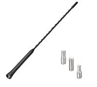 A45S Bolwins - Antenna da tetto per auto con amplificatore, antenna radio FM/DAB per ricezione ottimizzata, adattatore M4/M5/M6, universale, compatibile con auto, SUV, camper, nero, 16 V