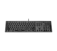 A4tech FX60H Tastiera da gioco QWERTY 12 tasti di navigazione multimediale 2 porte USB Plug & Play Porta USB cablata Lunghezza cavo 1,5 m (Retroilluminazione bianca)