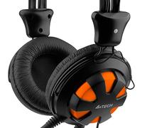 A4Tech HS-Auricolare 28-3-Auricolari con microfono, nero (Binaurale, 3,5 mm (1/8 ","), fili, 32 Ohmio 20-20000 Hz)
