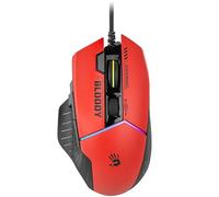 A4tech Mouse da gioco Sports Lime W95Max, mouse da gioco ottico con cavo, USB 12.000 CPI, 8000 FPS, 250 IPS. Ultrapolling 35G, 2000 Hz (Rosso/nero)