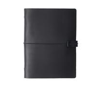 A5 A6 A7 Handmade Vintage Leather Cowhide Loose-leaf Notebook Ledger Travel Book Pocket Per scrivere e prendere appunti(A5-black)