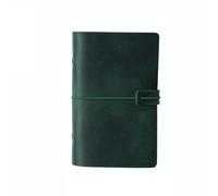 A5 A6 A7 Handmade Vintage Leather Cowhide Loose-leaf Notebook Ledger Travel Book Pocket Per scrivere e prendere appunti(A6-green)