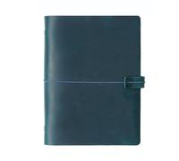 A5 A6 A7 Handmade Vintage Leather Cowhide Loose-leaf Notebook Ledger Travel Book Pocket Per scrivere e prendere appunti(A5-blue)