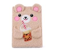 A5 Animal Bear Plush Diary Notebook, Hardcover Writing Pad Journal Planner
