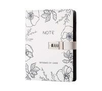 A5 Binder Diary Faux Leather Refillable Journal Loose Leaf Spiral Flower Locking Notebook