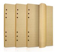 A5 Carta di Ricarica Carta Foderata 3 Pezzi, Inserti per Raccoglitori ad Anelli a 6 Fori 135 Fogli 270 Pagine Ricaricabili per Taccuino Planner Agenda Organizer Diario di Viaggio