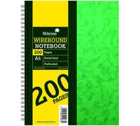 A5 Copertina Rigida Spirale Rilegato Foderato Notebook - 200 Pagine - SILVINE -
