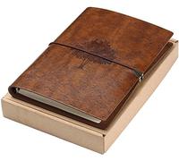 A5 Diario in Ppelle Diario di Viaggio Diario Vintage Taccuino Pelle Può Essere Riempito Diario di Schizzi Vintage Natale di Regali di San Valentino Nozze Pensione di Compleanno (Albero Marrone)