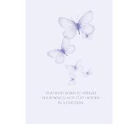A5 Journal Notebook - Butterfly Themed | 200 Pages with Date Field | Lined Writing Journal for Women, Girls & Teens | Aesthetic Paperback Diary for Notes, Ideas & Daily Journaling