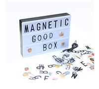 A5 Lightbox magnetica per cinema con numeri e simboli di 90 lettere Batteria o USB Personalizza il tuo messaggio per le feste di compleanno di nozze