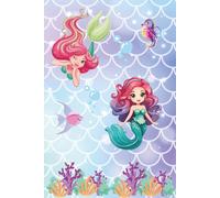 A5 Lined Notebook 120 pages Mermaid Design: Travel Journal, Memo Diary for kids back to school office supplies