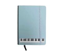 A5 Music Themed Notebook Blue with Piano Keyboard Cover Memo Writing Notepads Meeting Book Lined Journal Notebook Diary Planner for Home Office School Classroom Student Music Business Gifts,100 Sheets