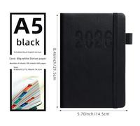 A5 Notebook, Planner Notebook, 8.46x5.71inches, Schedule Book 2026, Vertical Layout, Strap Closure Design, English Daily Pages, Ideal for Fitness, School, Business, Meetings, Army Green/Black/Blue