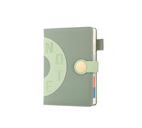 A5 - Punch Schedule Plan This Time Management Business Notebook-Schedule Book-Round Button-Fruit Green