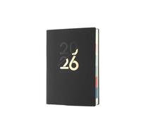 A5 - Punch Schedule This Time Management Business Notebook-Schedule Book-Color Matching Logo- Nero
