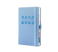 A5 - Punch Schedule This Time Management Business Notebook-Schedule Book = Vertical Strap-Sky Blue